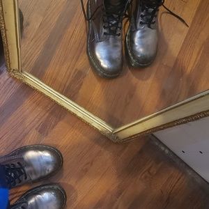 Metallic Doc Marten boots